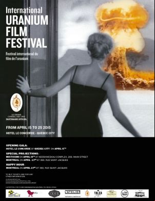 Poster of the 5th International Uranium Film Festival Quebec, April 15 - 25, 2015
