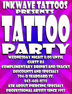You are invited to tattoo party like its 1999 every Wednesday 8:00 PM - ?